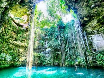 Vista panorámica de Ruta De Los Cenotes, Riviera Maya - destino ideal para su traslado privado